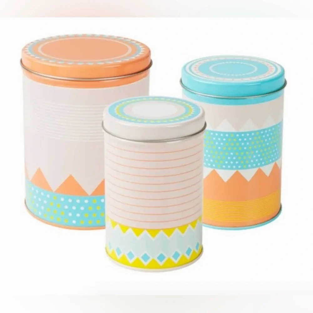 IKEA Sommar 2018 Tin Canister Set – Designer Maria Vinka | Set of 3 | NIP